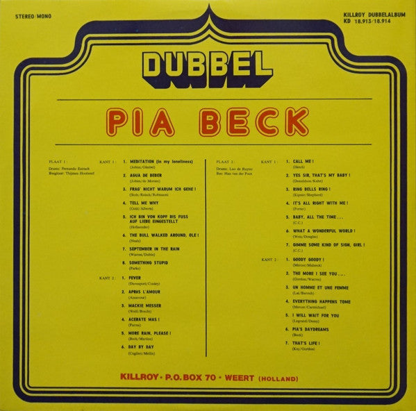 Pia Beck - Dubbel (LP) 46586 Vinyl LP Goede Staat