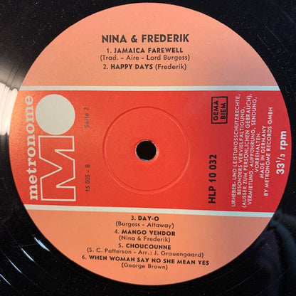 Nina & Frederik ‎- Nina & Frederik (LP) 46293 Vinyl LP Goede Staat