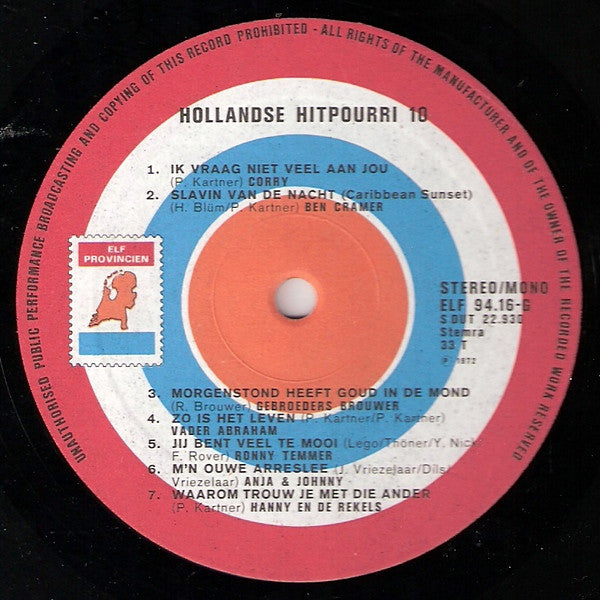 Various - Hollandse Hitpourri 10 (LP) 46612 Vinyl LP Goede Staat