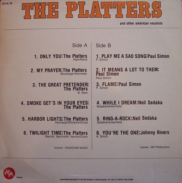 Various - The Platters And Other American Vocalists (LP) 48194 Vinyl LP Goede Staat