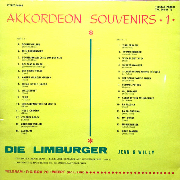 Limburger - Akkordeon Souvenirs 1 (LP) Vinyl LP Goede Staat