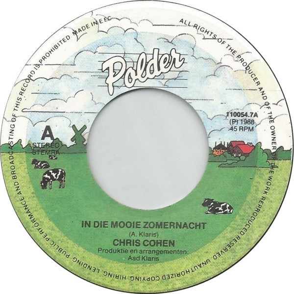 Chris Cohen - In Die Mooie Zomernacht 12550 Vinyl Singles Goede Staat