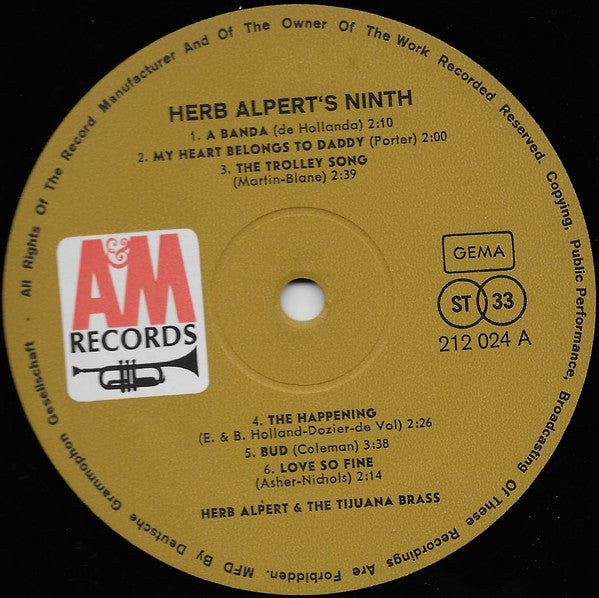 Herb Alpert & The Tijuana Brass - Herb Alpert's Ninth (LP) 42083 Vinyl LP Goede Staat