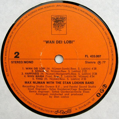 Max Nijman With The Stan Lokhin Band - Wan Dei Lobi (LP) 45032 (B) Vinyl LP Goede Staat