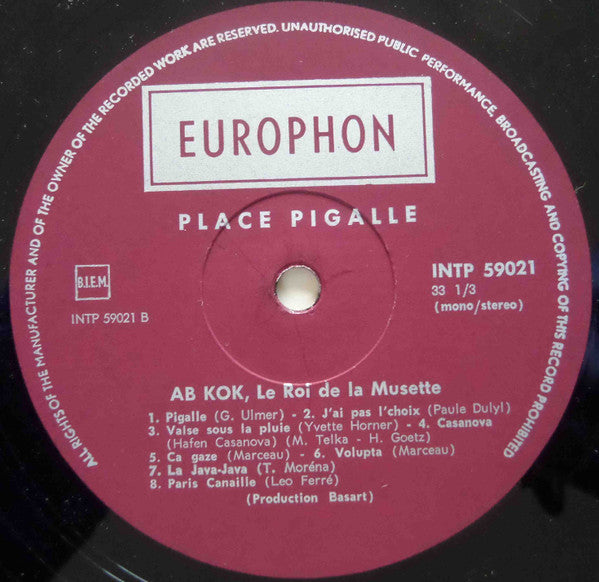 Ab Kok - Place Pigalle (LP) 46490 Vinyl LP Goede Staat