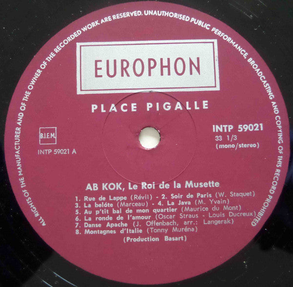 Ab Kok - Place Pigalle (LP) 46490 Vinyl LP Goede Staat