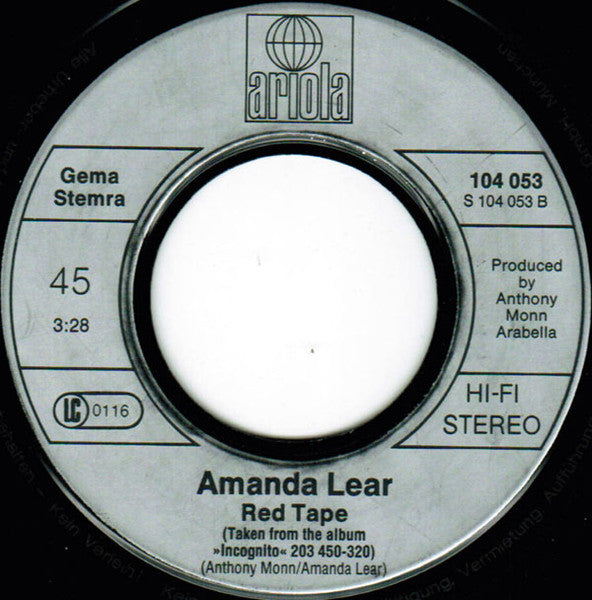 Amanda Lear - Fever 09901 Vinyl Singles Goede Staat