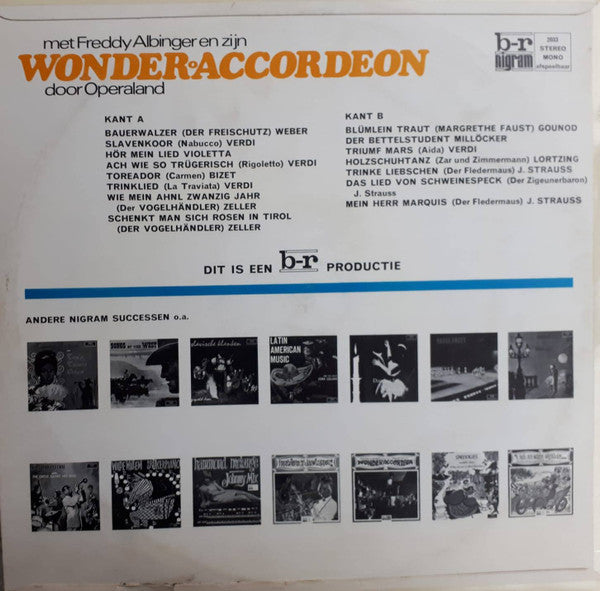 Freddy Albinger - Met Freddy Albinger En Zijn Wonder Accordeon Door Operaland (LP) 45357 Vinyl LP Goede Staat