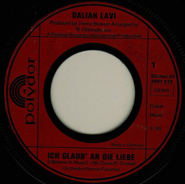 Daliah Lavi - Ich Glaub' An Die Liebe 17044 Vinyl Singles Goede Staat