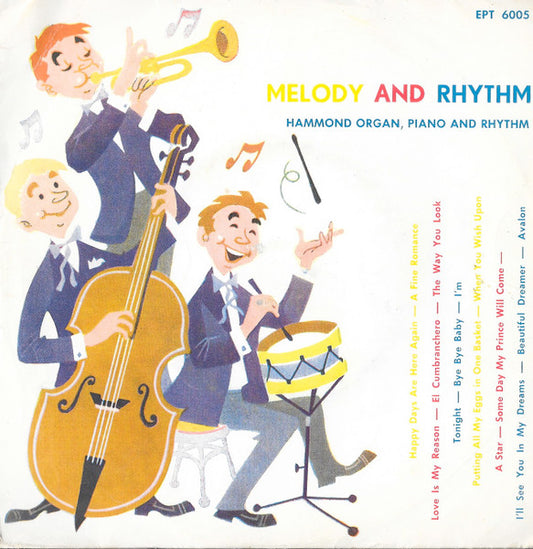 Bertrand Bech, John Smith Andersen - Melody and Rhythm Hammond organ, piano and rhythm (EP) 20020 Vinyl Singles EP Goede Staat