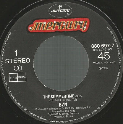 BZN - The Summertime 25247 Vinyl Singles Goede Staat