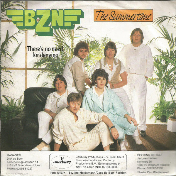 BZN - The Summertime 25247 Vinyl Singles Goede Staat