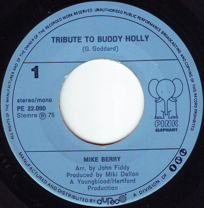 Mike Berry - Tribute to Buddy Holly 00122 Vinyl Singles Goede Staat