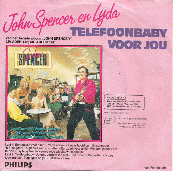 John Spencer En Lyda - Telefoonbaby 37545 Vinyl Singles Goede Staat