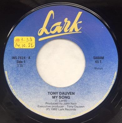 Tony Dauven - My Song 16791 Vinyl Singles Goede Staat