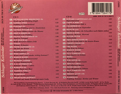 Various - Schlagerkalender - Mit 36 Melodien Durch Die Jahreszeiten (CD) Compact Disc Goede Staat