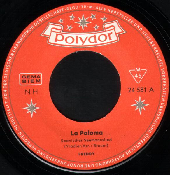 Freddy - La Paloma 30662 Vinyl Singles Goede Staat