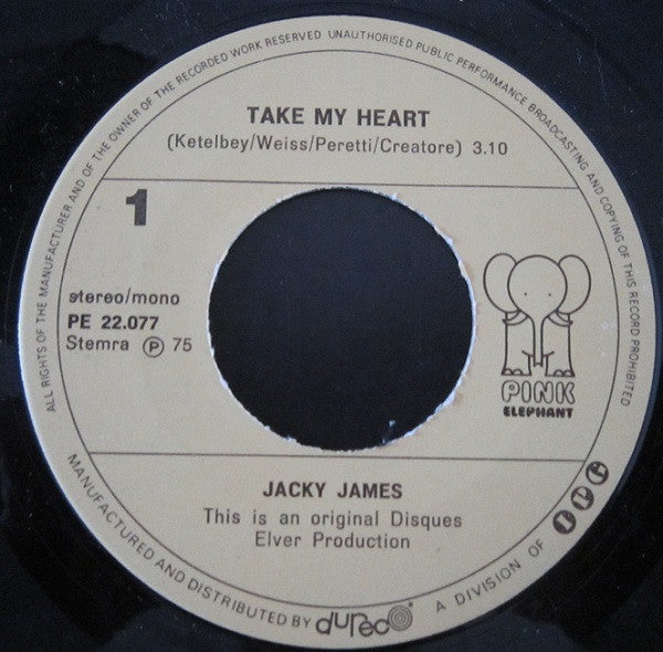 Jacky James - Take My Heart 02517 Vinyl Singles Goede Staat