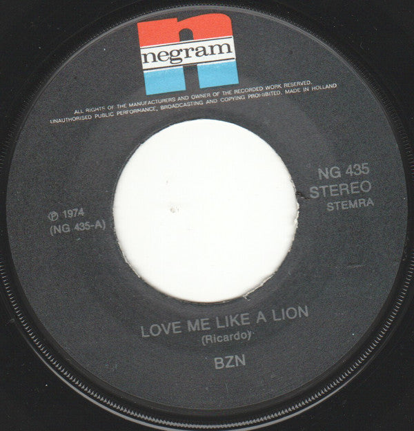 BZN - Love Me Like A Lion 26311 Vinyl Singles Goede Staat