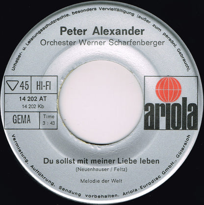 Peter Alexander - Liebesleid 21726 Vinyl Singles Hoes: Generic