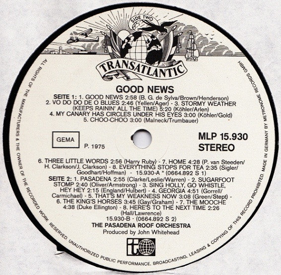 Pasadena Roof Orchestra - Good News (LP) 48396 Vinyl LP Goede Staat