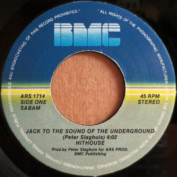 Hithouse - Jack To The Sound Of The Underground 12671 Vinyl Singles Goede Staat