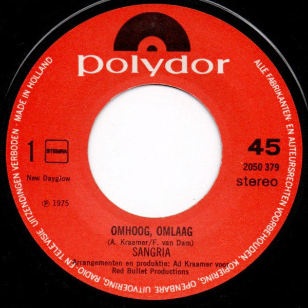 Sangria - Omhoog Omlaag 11795 Vinyl Singles Goede Staat