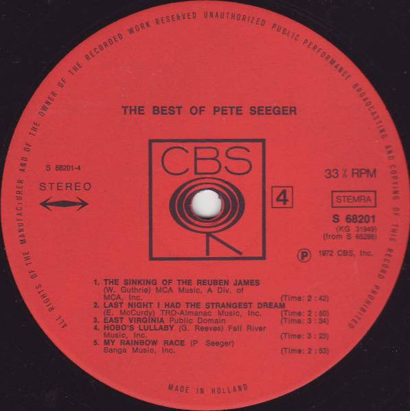 Pete Seeger - The Best Of Pete Seeger (LP) 49294 Vinyl LP Dubbel Goede Staat