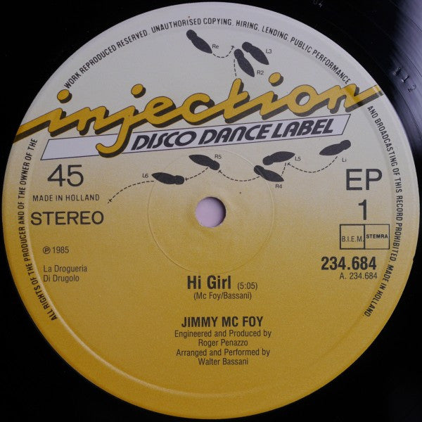 Jimmy Mc Foy - Hi Girl (Maxi-Single)  42270 Maxi-Singles Goede Staat