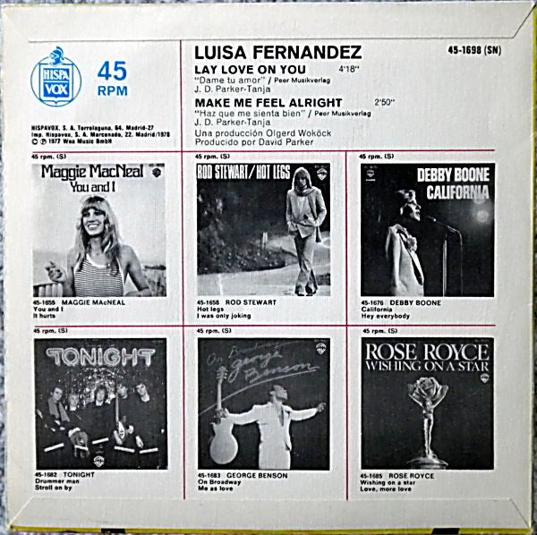 Luisa Fernandez - Lay Love On You 17843 Vinyl Singles Goede Staat