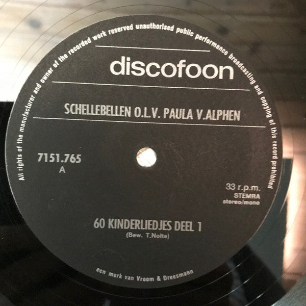 Schellebellen - 60 kinderliedjes (LP) 40558 Vinyl LP Goede Staat