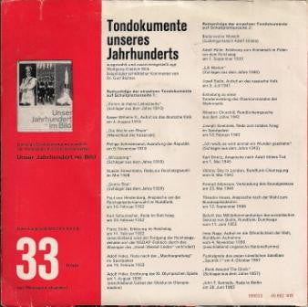 Various - Tondokumente Unseres Jahrhunderts 15150 Vinyl Singles Goede Staat