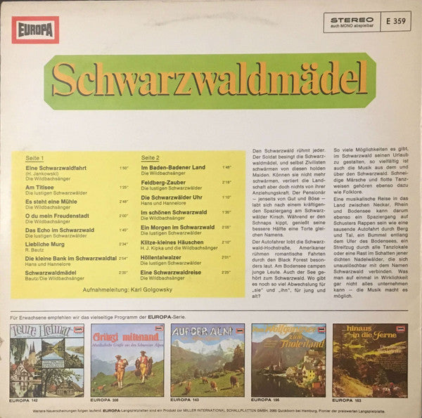 Various - Schwarzwaldmädel (LP) 41192 Vinyl LP Goede Staat