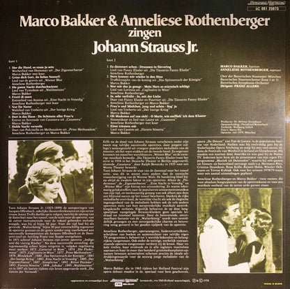 Marco Bakker & Anneliese Rothenberger Zingen Johann Strauss Jr. (LP) 44397 Vinyl LP Goede Staat