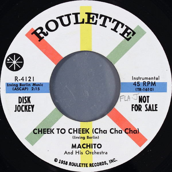 Machito And His Orchestra - Cheek To Cheek (Cha Cha Cha) 07623 Vinyl Singles Goede Staat