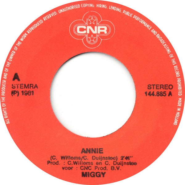 Miggy - Annie 13507 Vinyl Singles Goede Staat