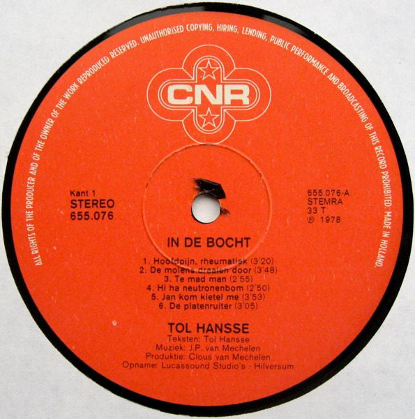 Tol Hansse - In De Bocht (LP) 51244 Vinyl LP Goede Staat