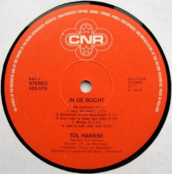 Tol Hansse - In De Bocht (LP) 51244 Vinyl LP Goede Staat