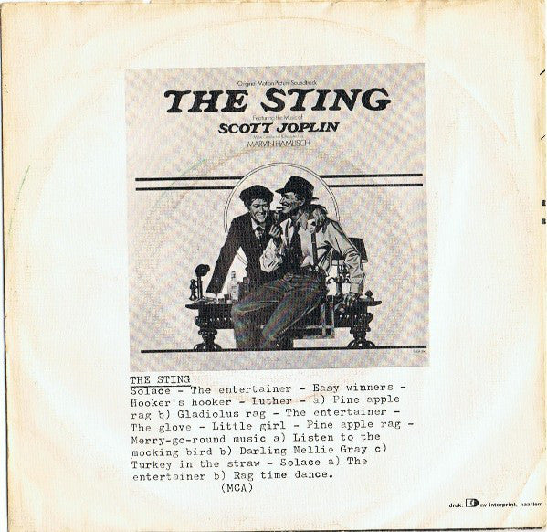 Marvin Hamlisch - Music From The Sting - The Entertainer 33673 Vinyl Singles Goede Staat