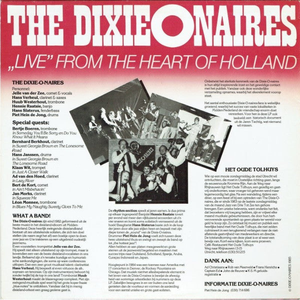 Dixie-O-Naires - 'Live' From The Heart Of Holland Vinyl LP Goede Staat