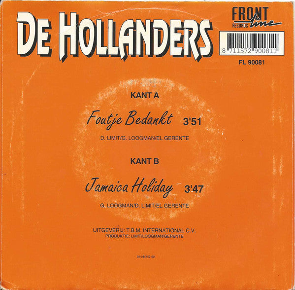 Hollanders - Foutje Bedankt 20387 Vinyl Singles Goede Staat