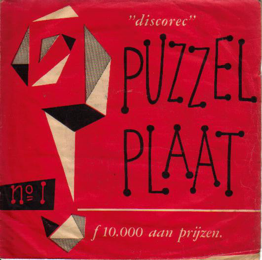 Unknown Artist - "Discorec" Puzzel Plaat No.1 - F 10.000 Aan Prijzen 24940 Vinyl Singles Goede Staat