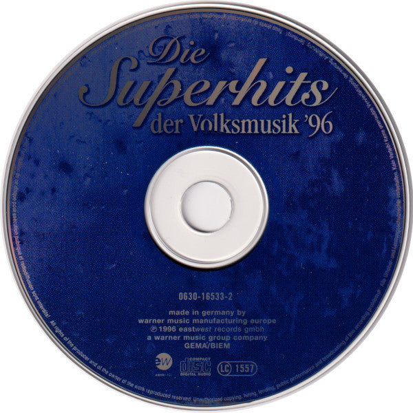 Various - Die Superhits Der Volksmusik '96 (CD) Compact Disc Goede Staat