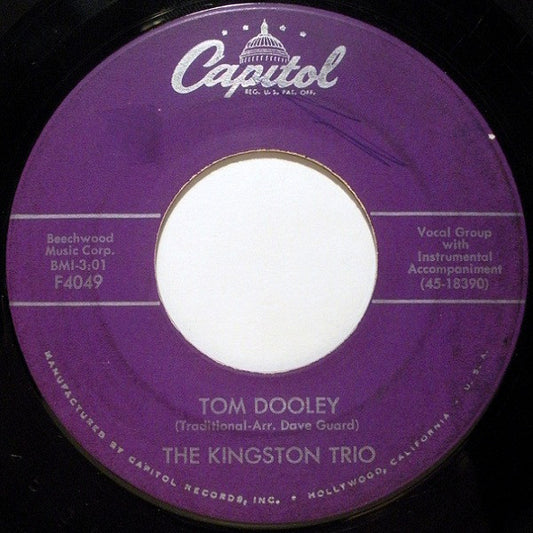 Kingston Trio - Tom Dooley 11820 03654 Vinyl Singles Goede Staat