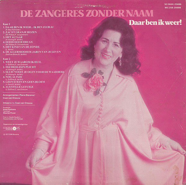 Zangeres Zonder Naam - Daar Ben Ik Weer (LP) 46954 Vinyl LP Goede Staat