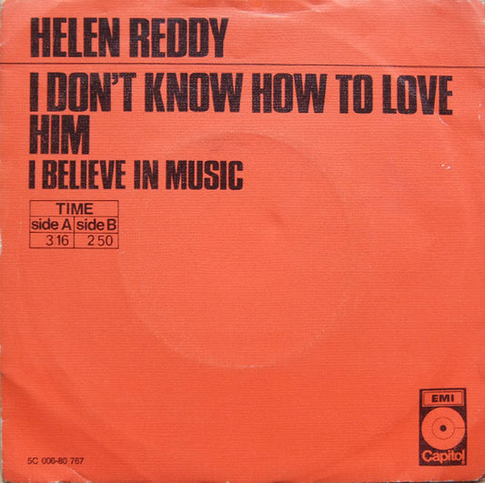 Helen Reddy - I Don't Know How To Love Him 31007 Vinyl Singles Goede Staat