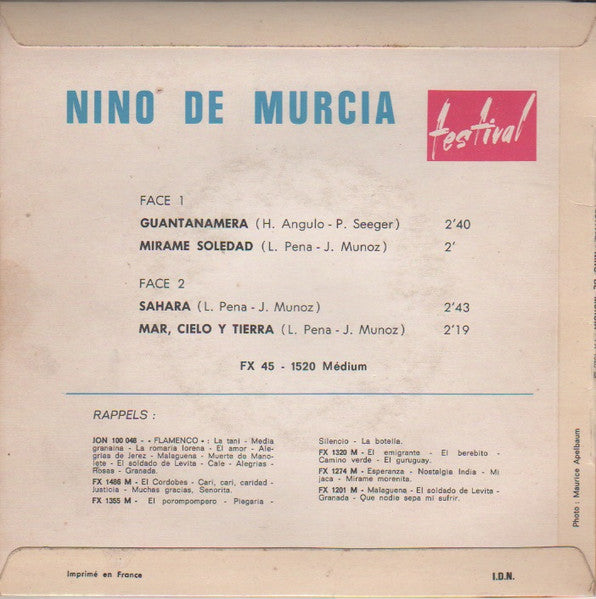 Nino de Murcia - Guantanamera (EP) 02249 Vinyl Singles EP Goede Staat