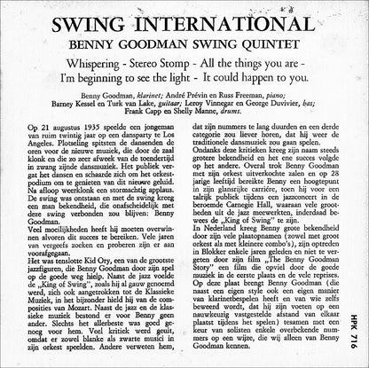 Benny Goodman - Swing International (EP) 32073 Vinyl Singles Goede Staat