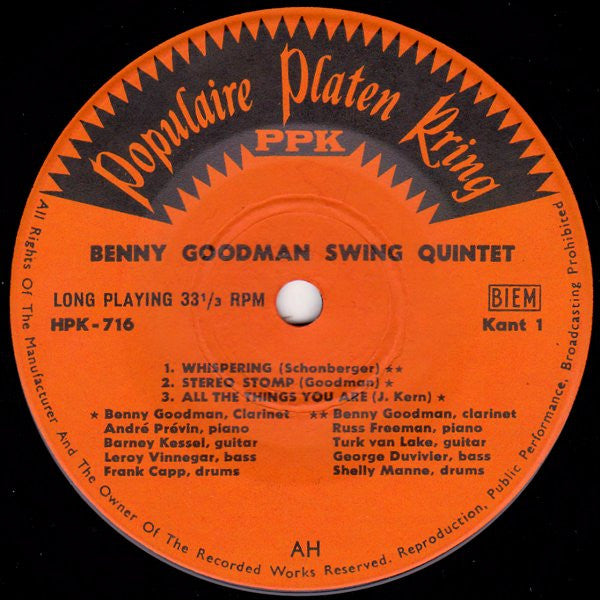 Benny Goodman - Swing International (EP) 32073 Vinyl Singles Goede Staat