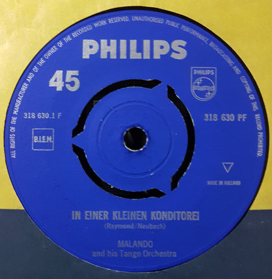 Malando And His Tango Orchestra - In Einer Kleinen Konditorei 14547 Vinyl Singles Goede Staat